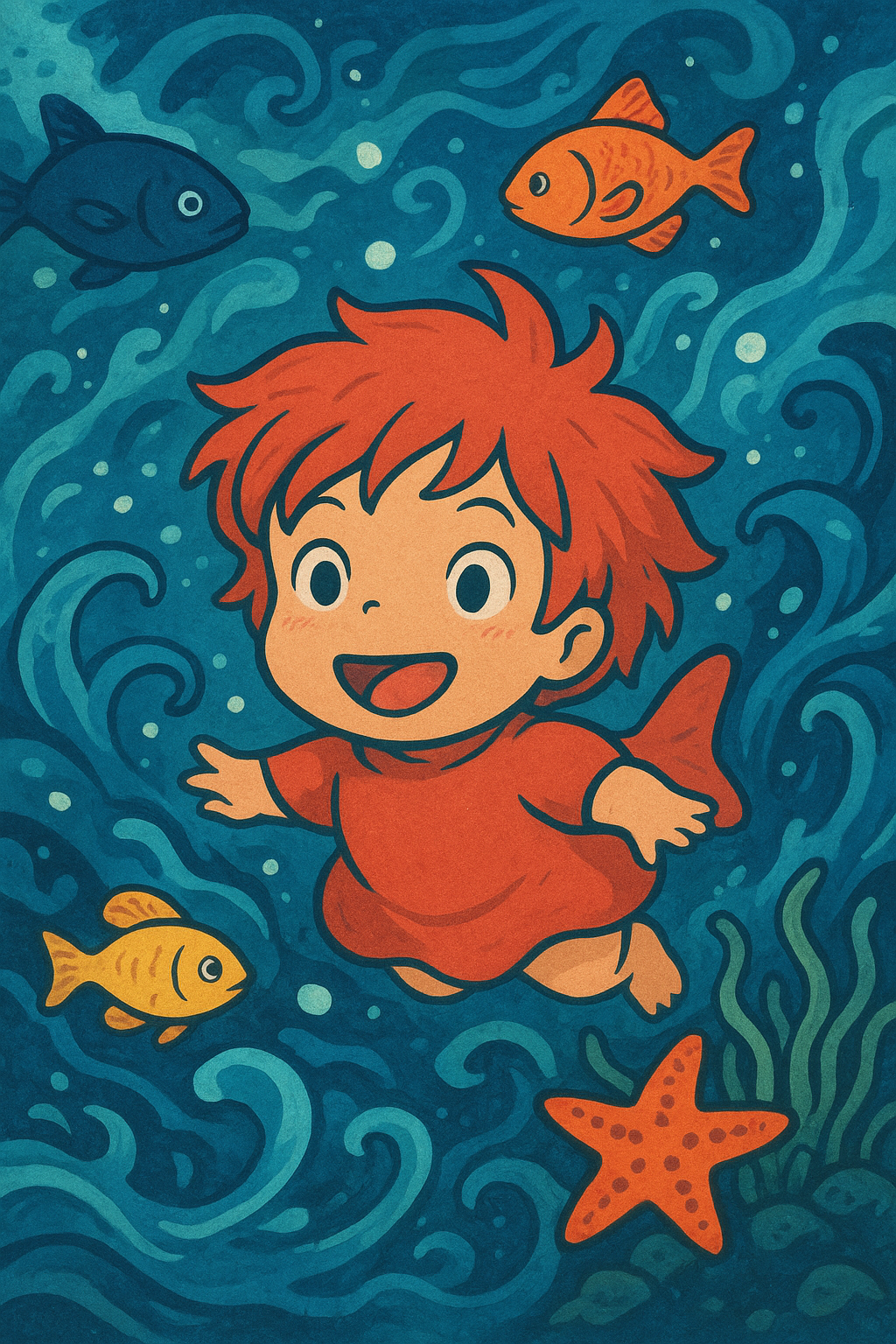 Ponyo in the Ocean